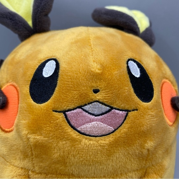 Pokemon Dedenne Plush 2014 Tomy 9” Yellow Brown Stuffed Animal Nintendo - Picture 7 of 8